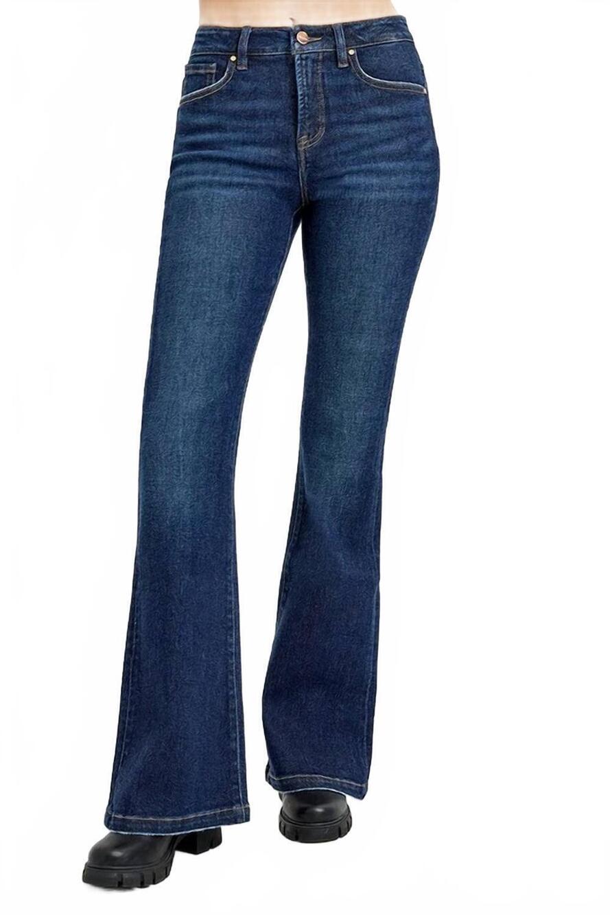 NEW RISEN tummy control high rise flare jeans in dark